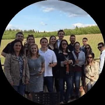 Guests on a small group tour in the Tuscan countryside